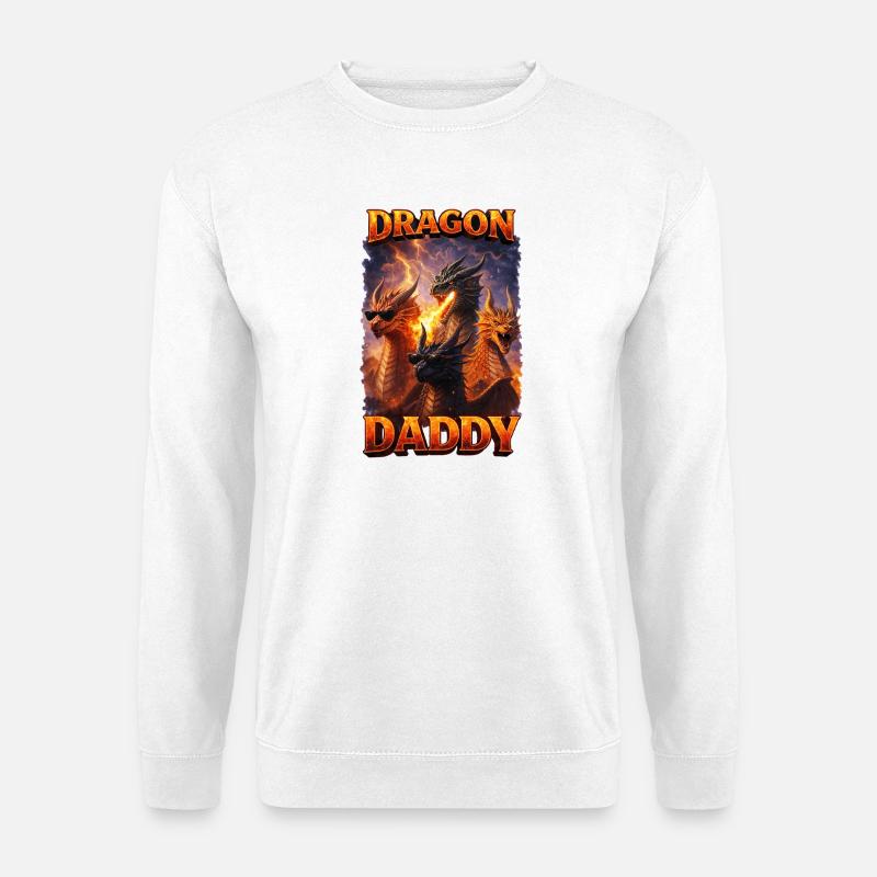 Fire Dragon Daddy - Unisex Sweatshirt - white