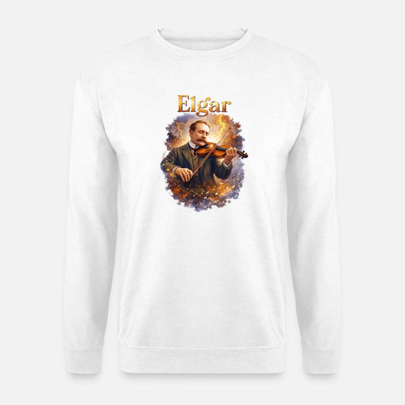 Elgar Violin in the Storm - Unisex Sweatshirt - white