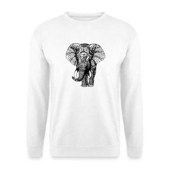 Elephant Trunk Africa Safari Wilderness Elephant - Unisex Sweatshirt - white - Front