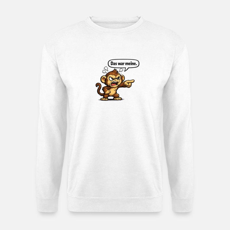 Monkey Humor Funny Saying Gift - Unisex Sweatshirt - white