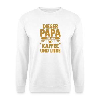 Café, Fête des pères, Papa - Sweat-shirt Unisexe - blanc - Devant