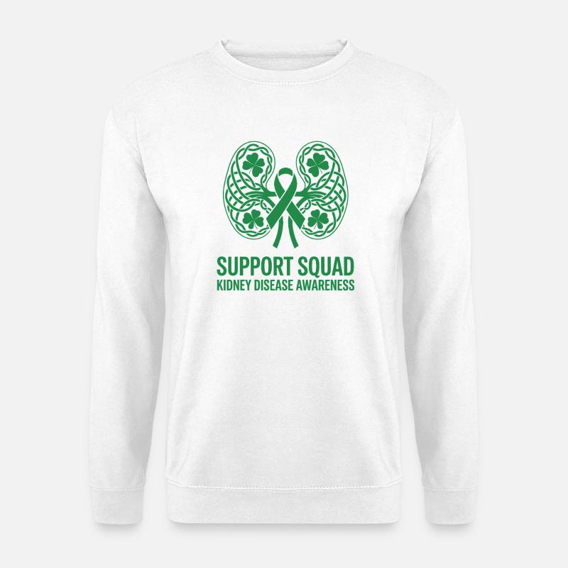 Kidney Awareness Support Squad Logo - Unisex Sweatshirt - white