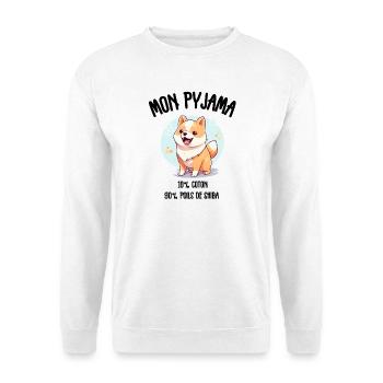 Shiba Humor Dog Pajamas - Unisex Sweatshirt - white - Front