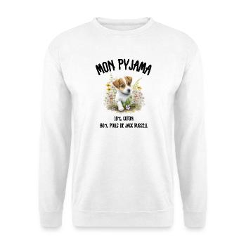 Jack Russell Hundepyjama-Humor - Unisex Pullover - Weiß - Vorne