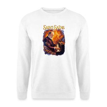 Feux d’artifice au piano de Saint-Saëns - Sweat-shirt Unisexe - blanc - Devant