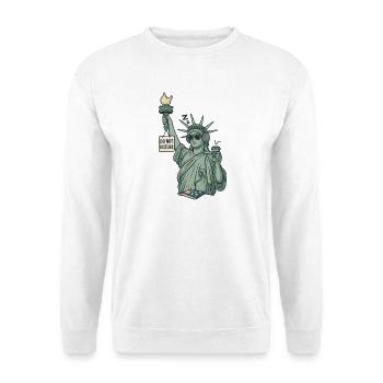 Statue de la Liberté : Ne dérangez pas le design du café - Sweat-shirt Unisexe - blanc - Devant