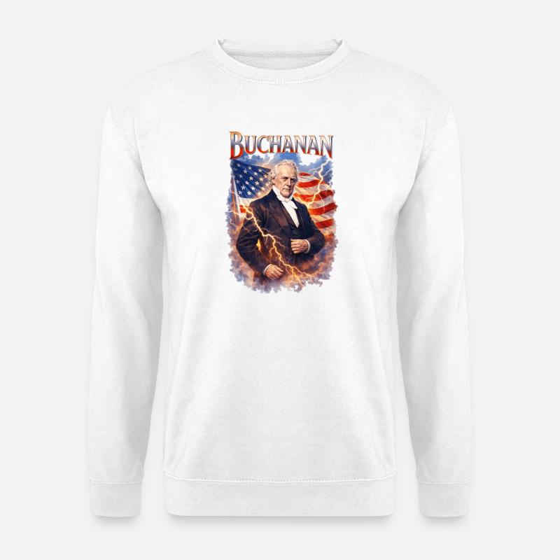Blitzflagge Portrait - Unisex Pullover - Weiß