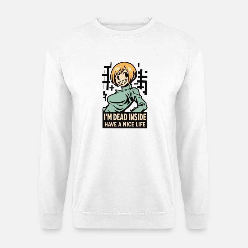 Tote im Cartoon-Tee - Unisex Pullover - Weiß