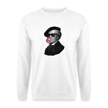 Vintage Bubblegum Portrait Pop Art - Unisex Sweatshirt - white - Front