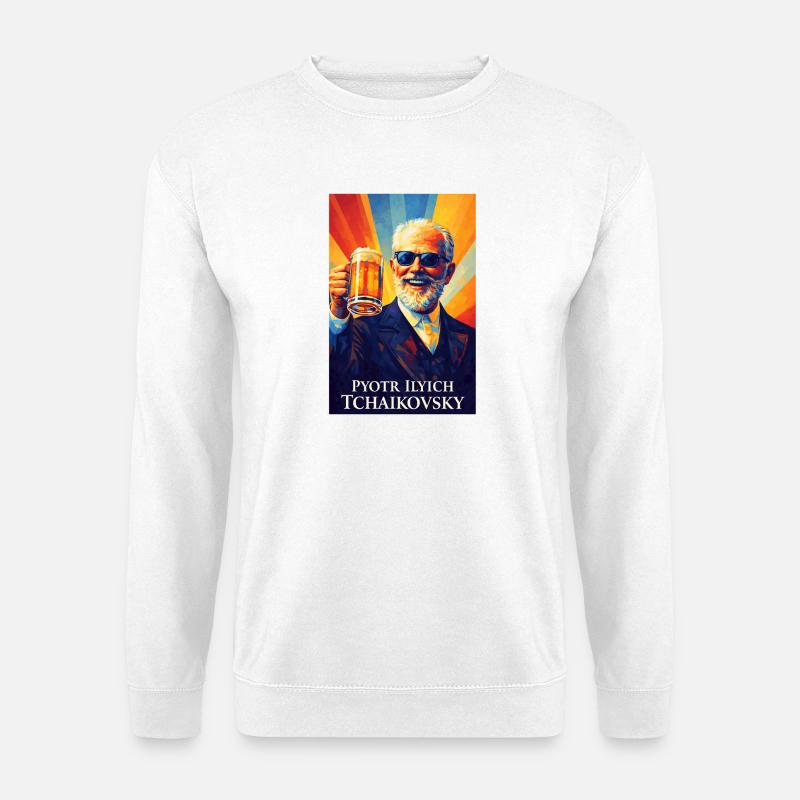 Pyotr Ilyich Tchaikovsky - Unisex Pullover - Weiß