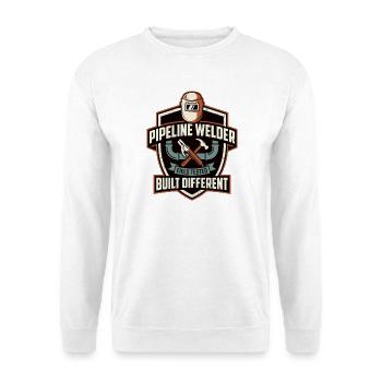 Pipeline Welder Motiv Built Different - Unisex Sweatshirt - white - Front