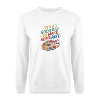 Une bonne journée pour faire de l’art - la créativité - Sweat-shirt Unisexe - blanc - Devant