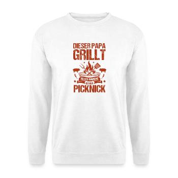 Grillen Vater Vatertag Papa - Unisex Pullover - Weiß - Vorne