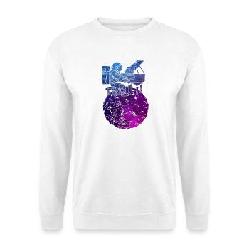 Galaktischer Pianist auf Planet - Unisex Pullover - Weiß - Vorne