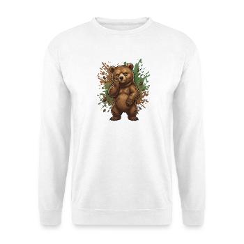 Waldbär im Schlamm - Unisex Pullover - Weiß - Vorne