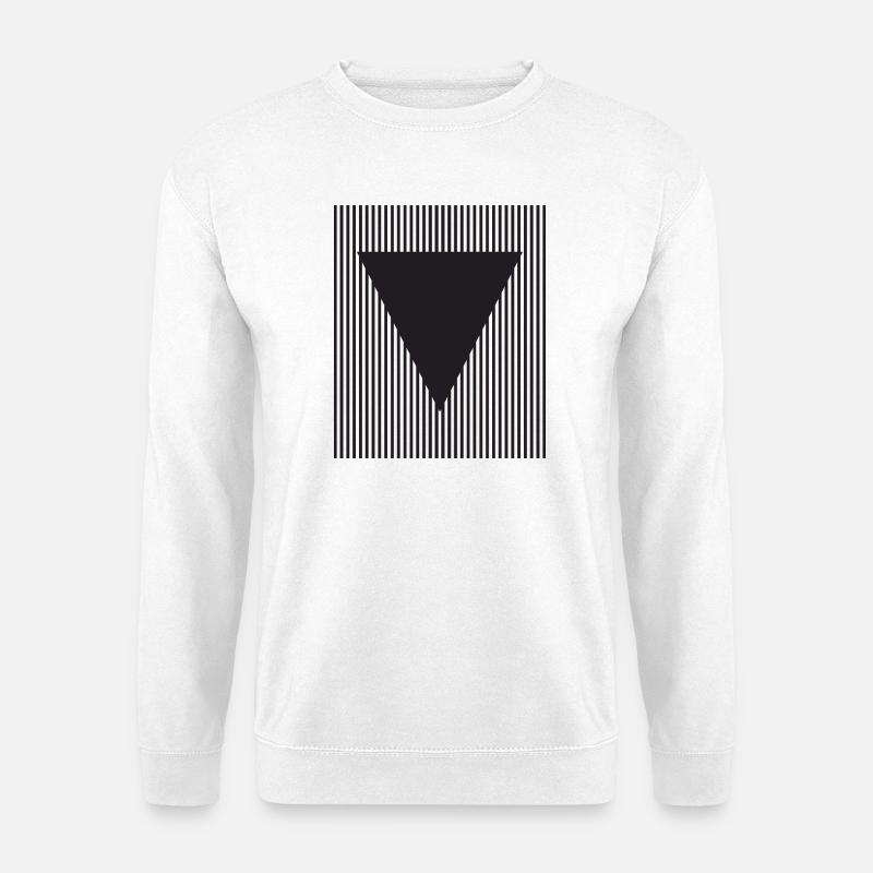 Inverted Triangle on Striped Field - Unisex Sweatshirt - white