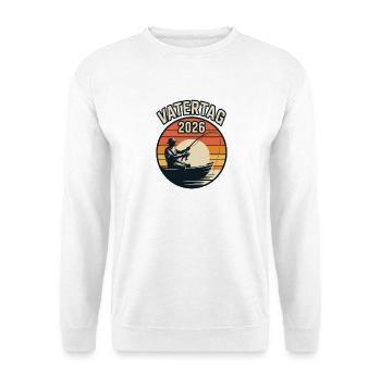 Angler Papa Vatertag Geschenk Shirt 2026 Retro - Unisex Pullover - Weiß - Vorne
