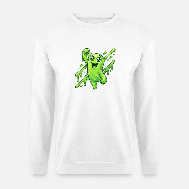 Grüner Schleim Fratz Spritzer - Unisex Pullover - Weiß
