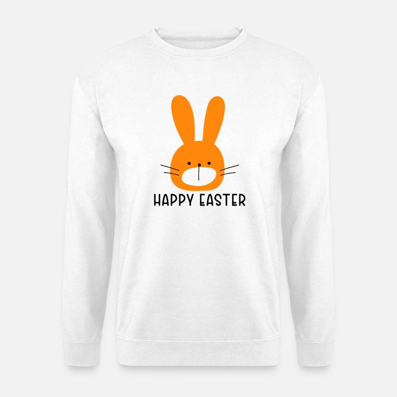 Kleiner Osterhase - minimalistisches Design - Unisex Pullover - Weiß
