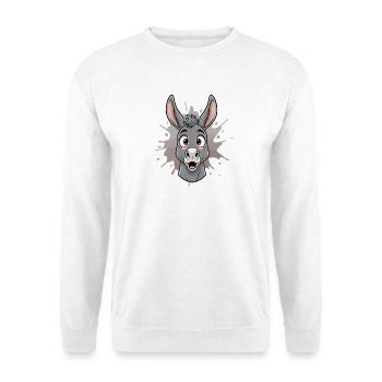 Cartoon Donkey in Spritz Splash - Unisex Sweatshirt - white - Front