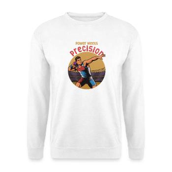 Lancer du poids : puissance rencontrée précision - Sweat-shirt Unisexe - blanc - Devant