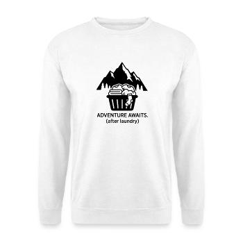 Mountain of Laundry – Outdoor Humor Berg Wäsche - Unisex Sweatshirt - white - Front