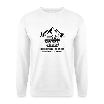 Mountain of Laundry – Outdoor Humor Berg Wäsche - Unisex Sweatshirt - white - Front