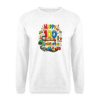 Happy 100 Day of Kindergarten – 100th Kindergarten - Unisex Sweatshirt - white - Front