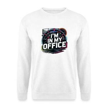 Je suis dans mon bureau - Sweat-shirt Unisexe - blanc - Devant