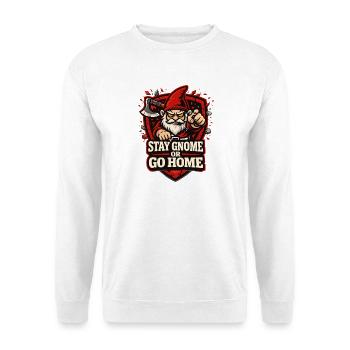 Böser Gnom, Dunkler Gnom, Goth-gnom, Lustiger Gnom - Unisex Pullover - Weiß - Vorne