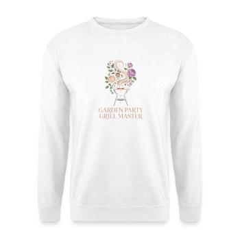 Motif barbecue floral Garden Party Master pour barbecue floral - Sweat-shirt Unisexe - blanc - Devant