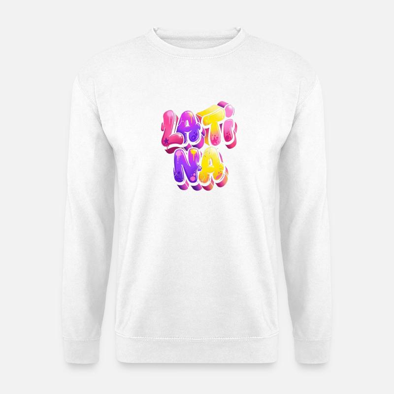 Neon Graffiti Lettering Gradient - Unisex Sweatshirt - white