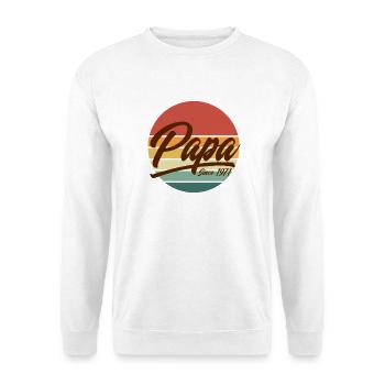 Papa Depuis 1971 Année vintage rétro Sunset - Sweat-shirt Unisexe - blanc - Devant
