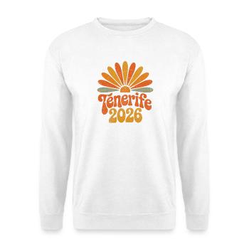 Tenerife 2026 Sonnenaufgang - Unisex Pullover - Weiß - Vorne - Alina (178cm) & Michal (187cm)