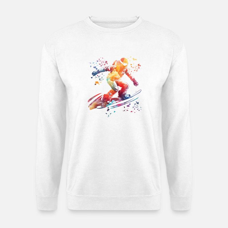 Snowboarder Snowboarding Snowboard - Unisex Pullover - Weiß