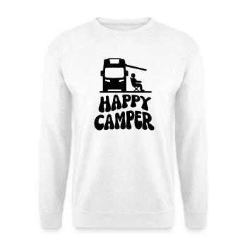 Campeur Happy - Sweat-shirt Unisexe - blanc - Devant