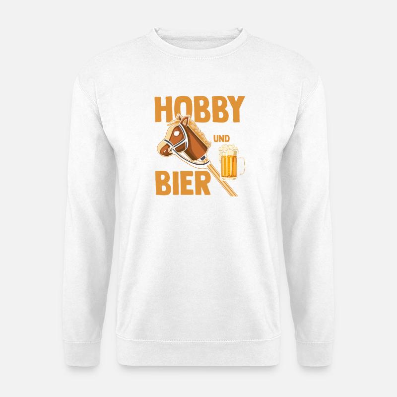 Bier Pferd Hobby Horsing - Unisex Pullover - Weiß