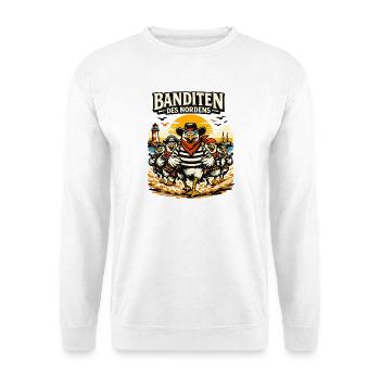 Banditen des Nordens Möwen Fischbrötchen Diebe - Unisex Pullover - Weiß - Vorne