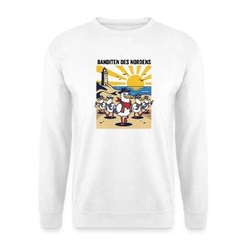 Banditen des Nordens Möwen Fischbrötchen Diebe - Unisex Pullover - Weiß - Vorne