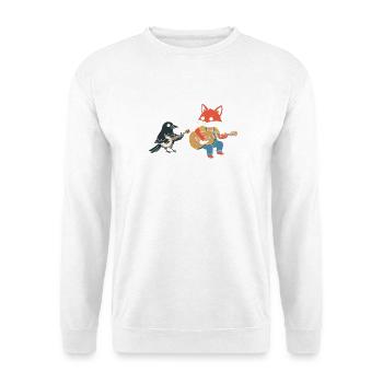 Fox Guitar Crow - Unisex Sweatshirt - white - Front