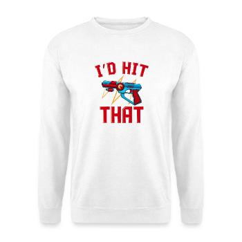 Laser Tag I'd Hit That Funny Blaster Gaming Art - Unisex Sweatshirt - white - Front