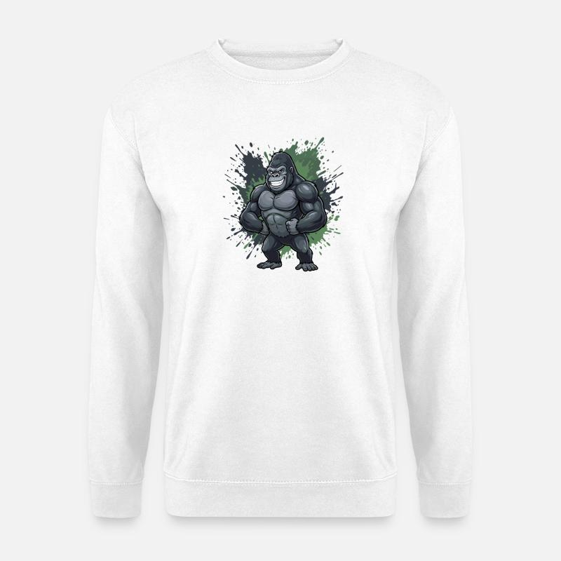 Kraftgorilla Spritzer-Style - Unisex Sweatshirt - white