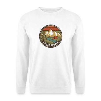 Wandern Camping Trekking Draußen Natur Berg - Unisex Pullover - Weiß - Vorne