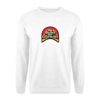 All Bodies Are Good Bodies Retro Rainbow - Unisex Pullover - Weiß - Vorne