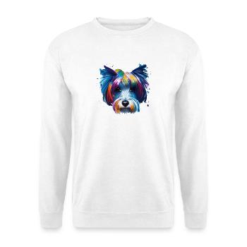 Havanesisches Hundeporträt Abstrakte Splash-Kunst - Unisex Pullover - Weiß - Vorne