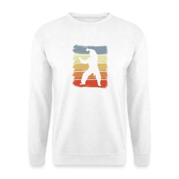 Vintage Karateka Zeichnung - Unisex Pullover - Weiß - Vorne