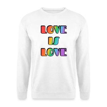 Liebe ist Liebe Regenbogen - Unisex Pullover - Weiß - Vorne