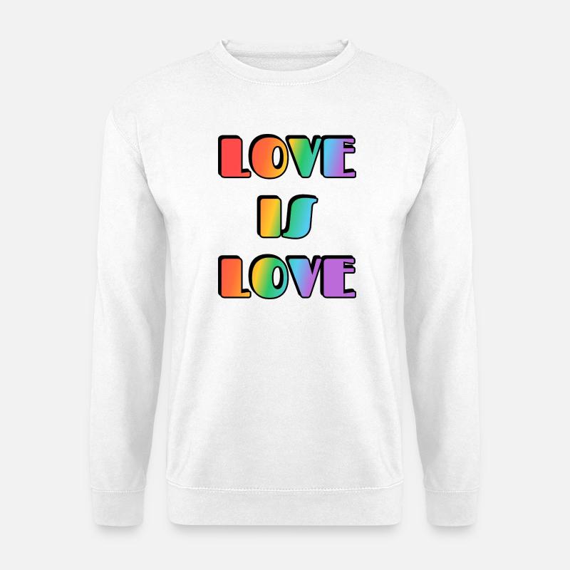 Liebe ist Liebe Regenbogen - Unisex Pullover - Weiß