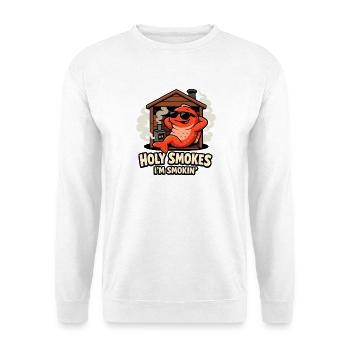 Heilige Zigarette, ich rauche geräucherten Lachs-Witz - Unisex Pullover - Weiß - Vorne