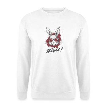 Cool Bunny BÄM Funny Statement Design - Unisex Sweatshirt - white - Front